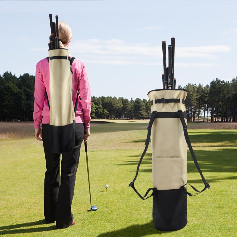 BOYEA & SKULLEAP Lightweight Golf Carry Bag (Carry 8-10 Clubs) Par 3 Golf Bag Pitch n Putt Small Golf Bag/Training, Foldable & Adjustable Double Straps, for Men/Women Gifts &Golf Course/Travel - Image 4
